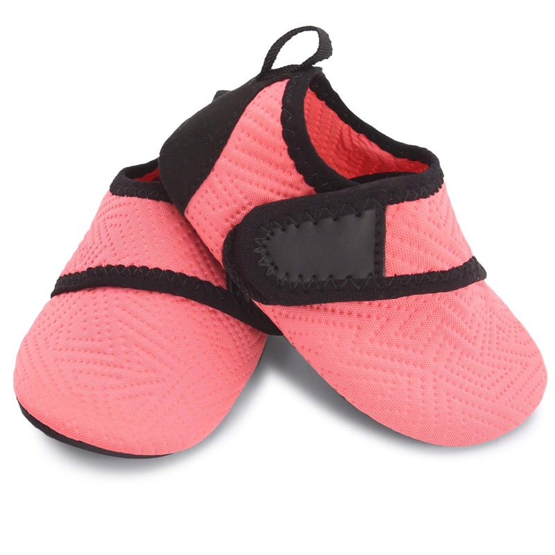 BARERUN Baby Water Shoes Barefoot Skin Aqua Sock Swim Shoes for Beach Swim Pool Orange 12-18 Months Infant - Image 3